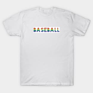 Baseball Gay Pride Rainbow T-Shirt